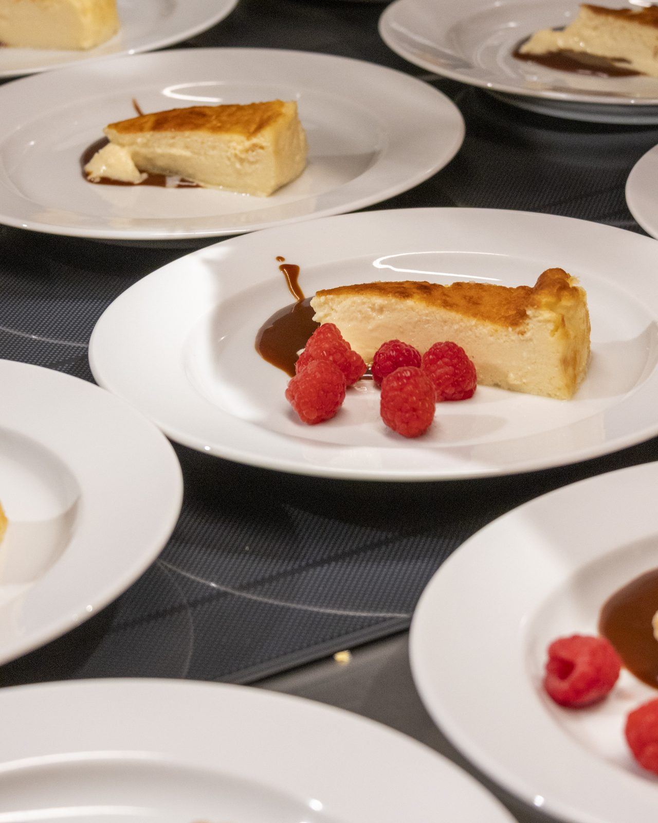 Postres emplatados del showcooking
